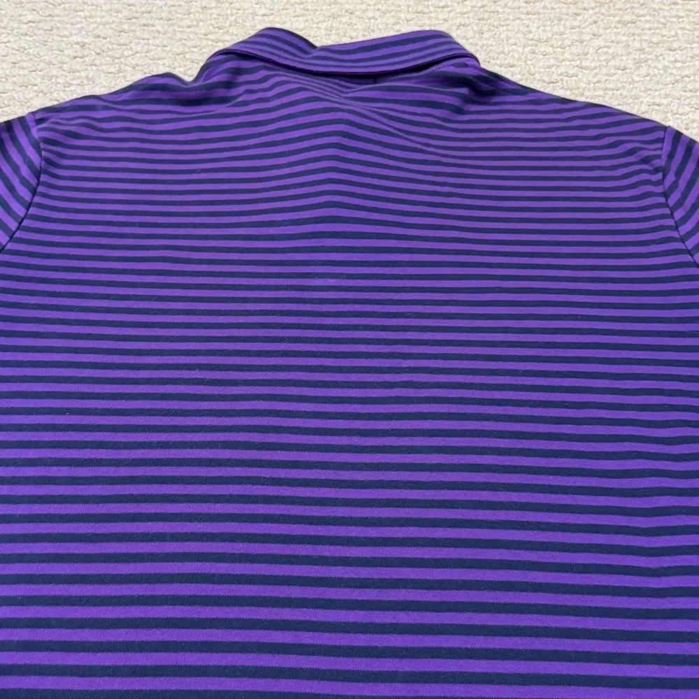 POLO Ralph Lauren Polo Mens Size L Classic Fit Purple Striped 100% Cotton Shirt